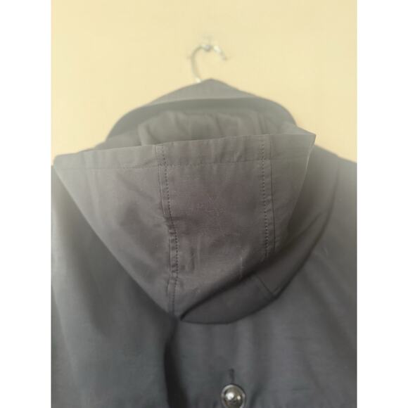 Black Rivet Womens Double Breasted Long Sleeve Hood Jacket Raincoat Sz XL EUC - Picture 8 of 15